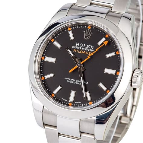 rolex milgauss black|rolex milgauss price used.